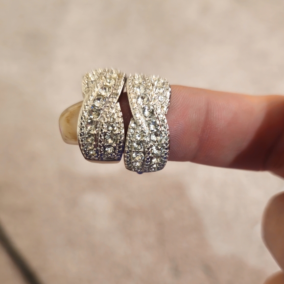 Moissanite 3 ct. Earrings in sterling silver - Picture 2 of 2